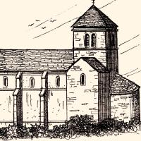 L'église du prieuré, reconstitution