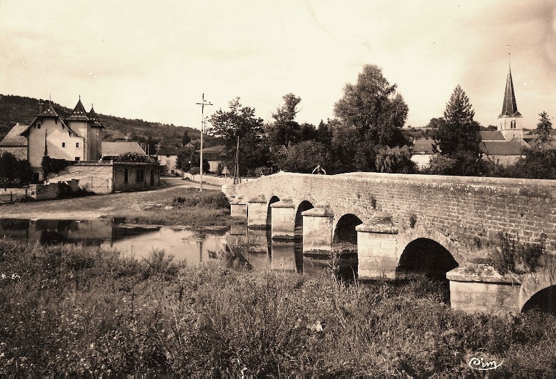 Fleurey-sur-Ouche (Côte d'Or) Le Castel et le pont CPA