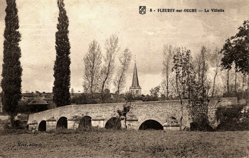 Fleurey-sur-Ouche (Côte d'Or) Le pont CPA