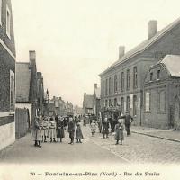 Fontaine au pire 59 la rue des saules cpa