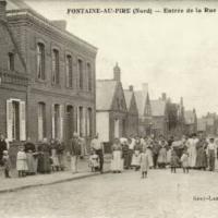 Fontaine au pire 59 la rue des saules cpa