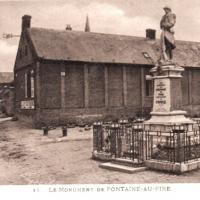 Fontaine au pire 59 le monument aux morts cpa