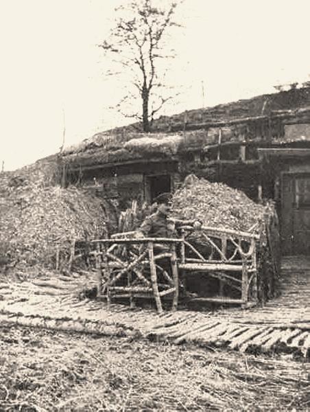 Fontaine-en-Dormois (51) 1914-1918, abri allemand CPA