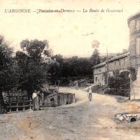 Fontaine-en-Dormois (51) La route de Gratreuil CPA