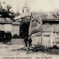Fontaine-en-Dormois (51) La rue de l'église CPA