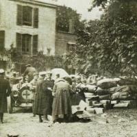 Fontaine-en-Dormois (51) Le château, sous l'occupation allemande 1914-1918 CPA