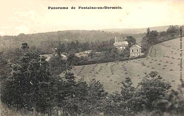 Fontaine-en-Dormois (51) Vue générale CPA