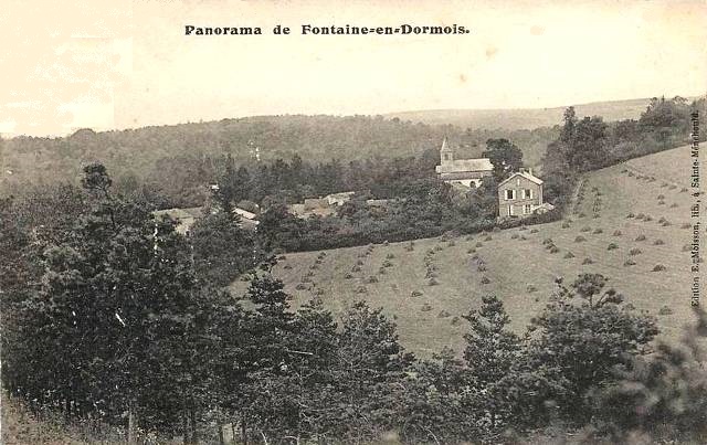 Fontaine-en-Dormois (51) Vue générale CPA