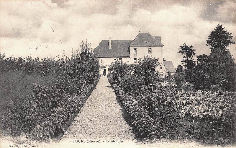 Fours (Nièvre) Le moulin CPA