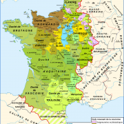 La France en 1030 (comté de Blois et de Champagne en jaune)