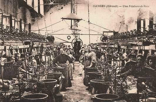 Filature de soie, cpa 
