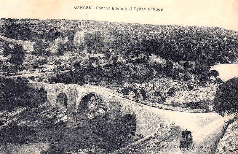 Ganges (Hérault) Le pont Saint Etienne CPA 