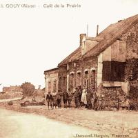 Gouy (Aisne) CPA Café de la prairie