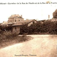 Gouy (Aisne) CPA Carrefour rue du moulin rue de la prairie