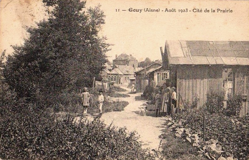 Gouy (Aisne) CPA Cité de la prairie 1923