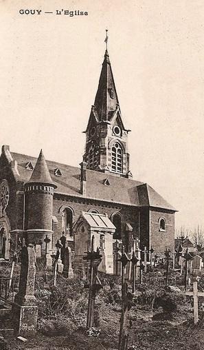 Gouy (Aisne) CPA Eglise Saint Médart