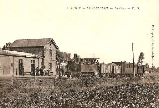 Gouy (Aisne) CPA gare