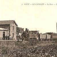 Gouy (Aisne) CPA gare