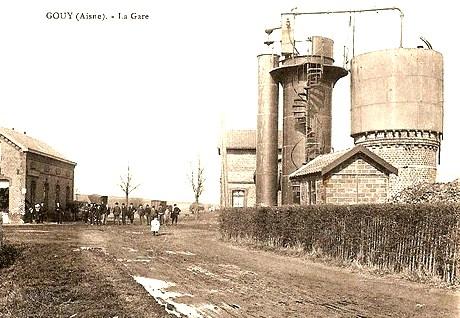 Gouy (Aisne) CPA gare