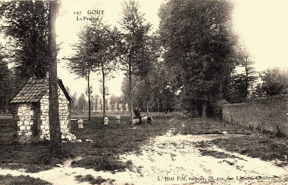 Gouy (Aisne) CPA la prairie