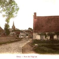 Gouy (Aisne) CPA rue de l'église