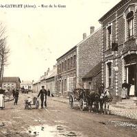 Gouy (Aisne) CPA rue de la gare