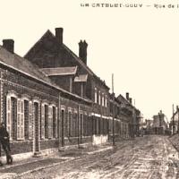 Gouy (Aisne) CPA rue de la gare