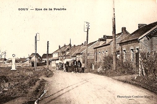 Gouy (Aisne) CPA rue de la prairie