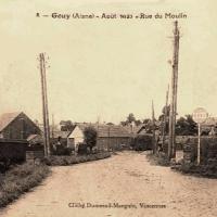 Gouy (Aisne) CPA rue du moulin 1923