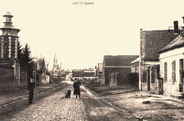 Gouy (Aisne) CPA rue