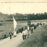 Grainville la teinturiere seine maritime la procession blanche cpa