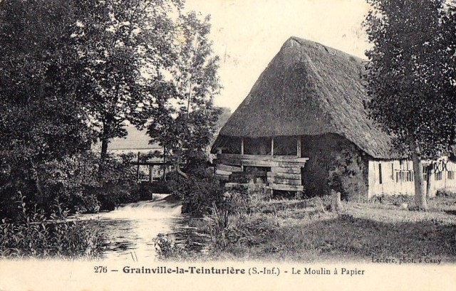 Grainville la teinturiere seine maritime le moulin a papier cpa