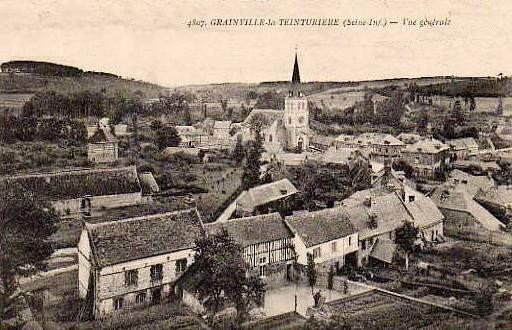 Grainville la teinturiere seine maritime vue generale cpa