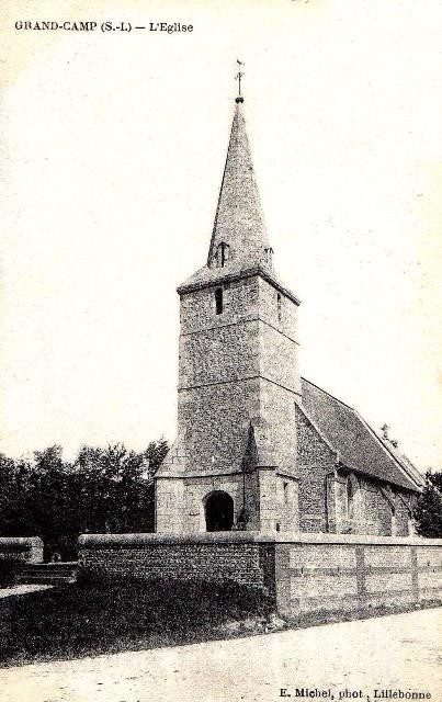 Grand camp seine maritime eglise cpa