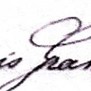  François Jean Baptiste Gransard, sa signature en 1887