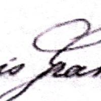  François Jean Baptiste Gransard, sa signature en 1887