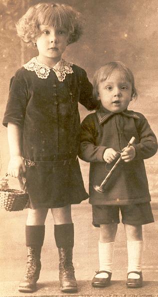 Gransard Marcelle 1928 et son frère Pierre