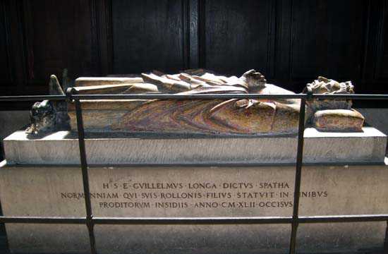 Guillaume Ier dit Longue Epée, gisant cathédrale de Rouen