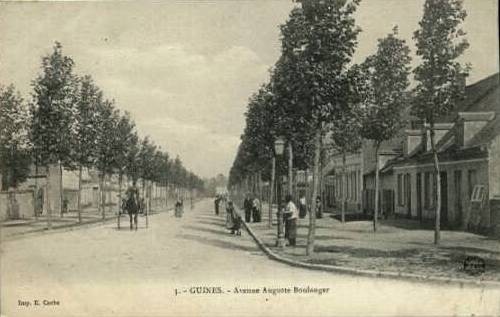 Guines pas de calais l avenue auguste boulanger cpa