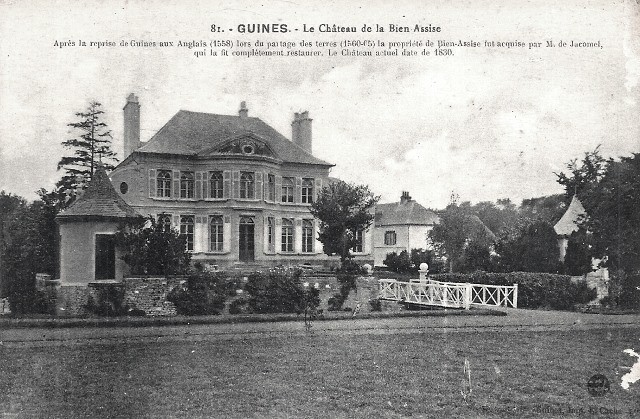 Guines pas de calais la bien assise le chateau cpa