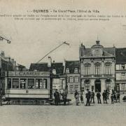 Guines pas de calais la place de l hotel de ville le tramway