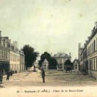 Guines pas de calais la place de la basse cour cpa