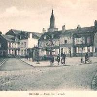 Guines pas de calais la place des tilleuls cpa