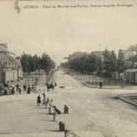 Guines pas de calais la place du marche aux vaches cpa