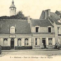 Guines pas de calais la rue de l eglise cpa