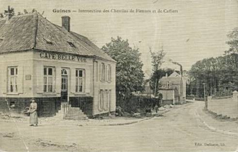 Guines pas de calais le cafe bellevue cpa