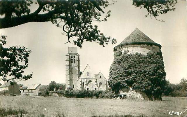 Haravilliers val d oise l eglise et le colombier cpa