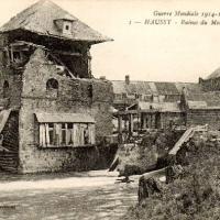 Haussy 59 le moulin en ruines 1914 cpa