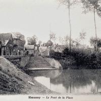 Haussy 59 le pont de la place cpa