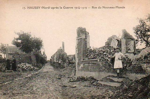 Haussy 59 les ruines 1914 cpa